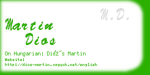 martin dios business card